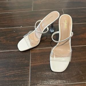 Open-toed, heeled sandal